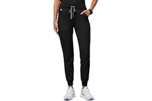 FIGS Zamora High Waisted Jogger Scrub Pants for Women — Slim Fit, 6 Pockets, High Rise Yoga Waistband