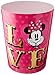 Disney Minnie Mouse XOXO Pink/Gold/White Waste Basket