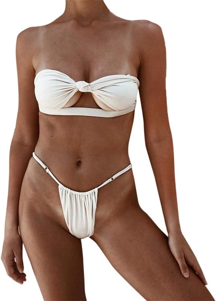 WEUIE Women Fashion Push-Up Padded Bra Beach Bikini Set Swimsuit Beachwear Swimwear