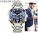 LIGE Men's Quartz Stainless Steel Watch, Color:Blue (Model: DS13)
