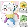 Scent-Hi-Bath-Bombs-with-2-Scented-Candles-Handmade-Natural-Spa-Bubble-Bombs-and-Floating-Fizz-Fizzes-Body-Moisturize-Perfect-For-Bubble-Spa-Bath-Pure-Natural-Scents-Gift-For-Women-Kids Bath Bombs Gift Set, Fizzy Bubble Bath Bombs, Scented Candles for Bubble and Spa Bath, Gift for Women, Birthday, Mother…