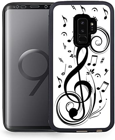 Case for Galaxy S9 Plus, Black TPU Rubber Gel Design Cover for Samsung Galaxy S9 Plus 2018 Release - Music Note
