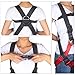 Oumers Kids' Climbing Harness, Full Body Harness, Safe Belts Guide Harness for Outward Band Expanding Training, Caving Rock Climbing Rappelling Equip, Safety Comfort (Small Black and Red)