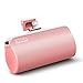 iWALK Mini Portable Charger with Built in Plug, 3300mAh Ultra-Compact Power Bank External Battery Pack Charger Compatible with iPhone 5 6 7 8 11 pro Plus X SE XS, iPad,Pink