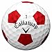 Callaway Chrome Soft Golf Balls, Prior Generation, (One Dozen), White/Red Truvis Pattern