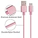 (2 Pack) Lightning Cable, SAUS 10 ft Nylon Braided Micro USB Cable High Speed USB 2.0 A Male to Micro B Sync and Charging Universal for Samsung,HTC,Motorola,Nokia,Android,and More(Golden+Rose Gold)