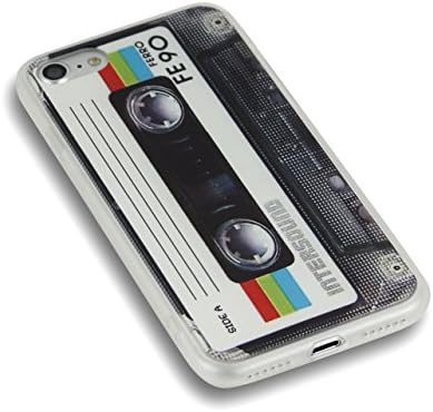 iPhone 8 hard case / iphone 7 Hard Case TPU Bumper Anti-Scratch Heavy Duty Back Cover for iPhone 7 4.7 Inch (White Cassette Fe90)