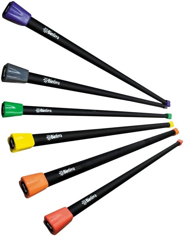 bintiva Workout Bar - Padded Exercise Weighted Total Body Bar