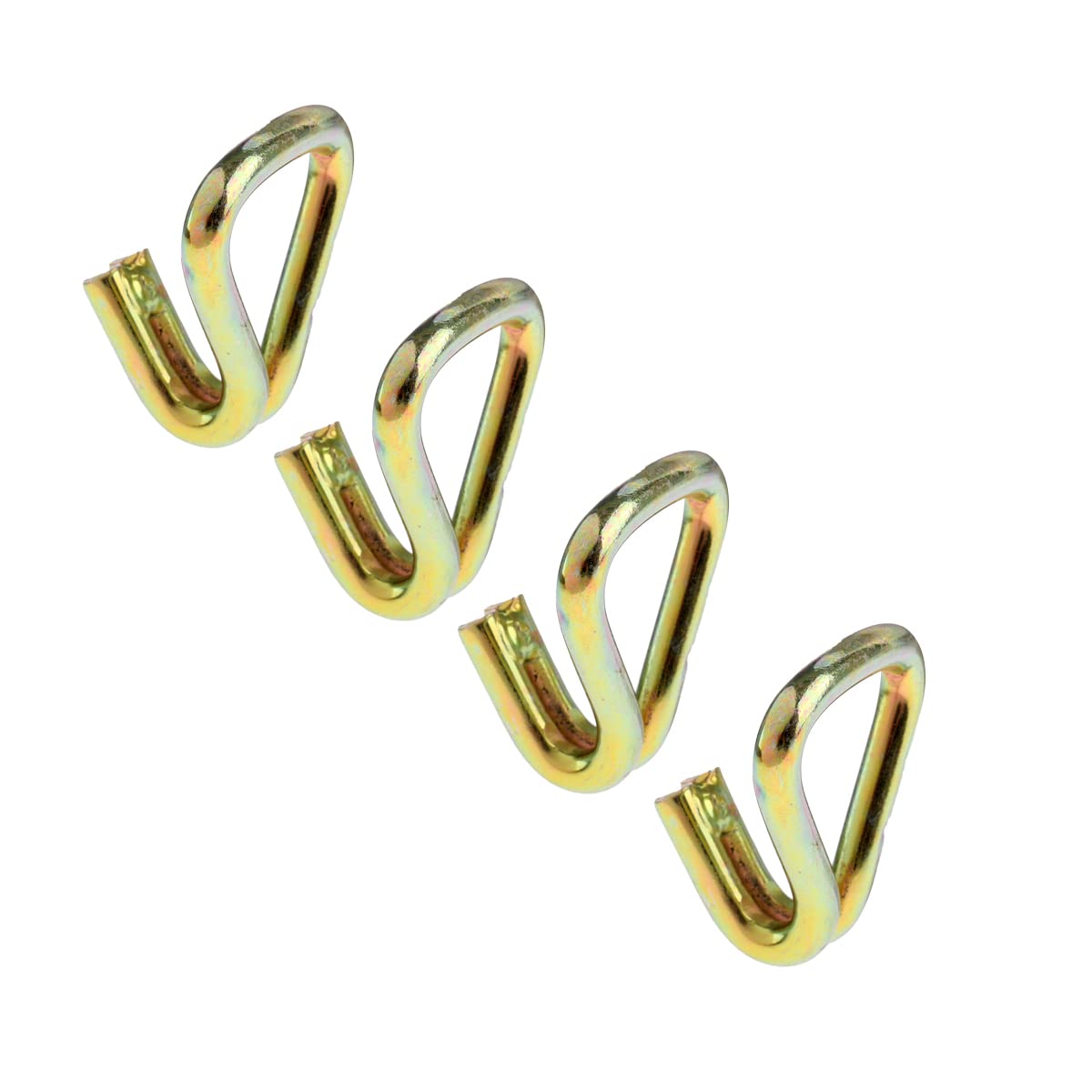 4 Pack Ratchet Hook, Heavy Duty Claw Hooks Replacement for Rachet Tie Down Straps and Webbing Ratchet Straps, Double J Hook 25mm x 800kg