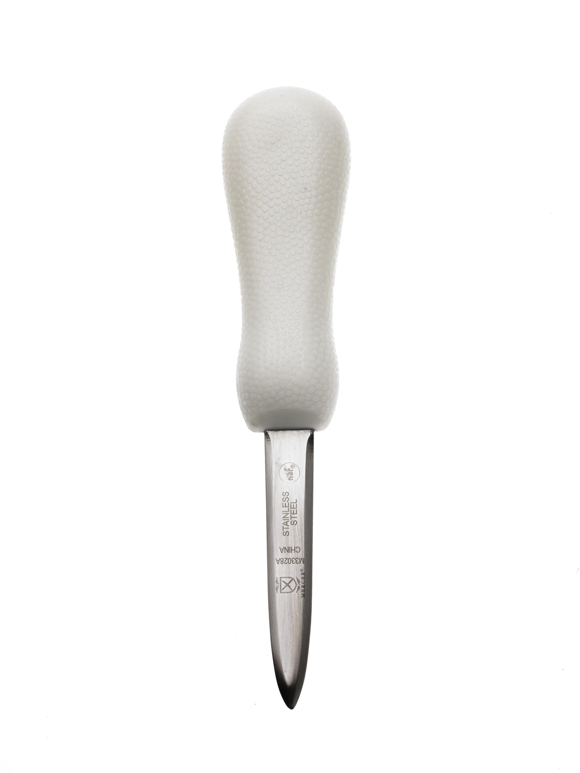 Mercer Culinary Boston Style Oyster Knife with Poly Handle, 3 Inch, White