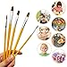 MZD8391 5PC Nylon Hair Wooden Art Paint Brush Set for Artist, Watercolor, Acrylics, Oil, Body, Nail, Face Painting