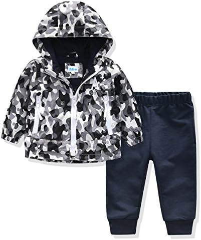 Baby Clothing Sets Girl and Boys Categories Outerwear+Pant Suit 2PCS Outfit (Blue 2T)