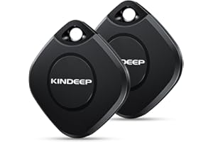 KINDEEP Tracker Air Tag 2 Pack: Smart Key Finder Work with Apple Find My (iOS only), Luggage Tracker for Kids Keys Wallet Bags and Pets, Item Locator Bluetooth Tracking Device for Home Outdoor Travel Hiking