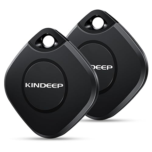 Air Tracker Tags 2 Pack: Smart Key Finder Work with Apple Find My (iOS only), Luggage Tracker Item locators (Black)