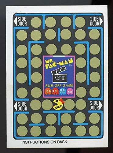 1981 Fleer Midway MS PAC-MAN Arcade Rub Off Game Card RARE ACT II - Mint Condition Ships in a Brand New Holder