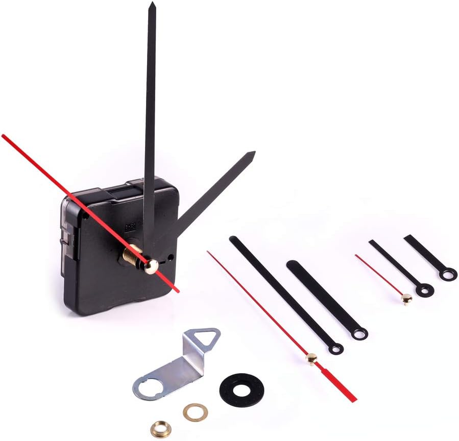 edi-tronic Quarzuhrwerk schleichend mit 3 Aluzeigersätzen Quarz Uhrwerk Alu Zeiger 1.5V AA Batterie