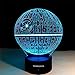 Terrosol 3D Illusion Platform Star Wars Night Lighting, Touch Botton 7 Color Change Decor LED Lamp +Gift Keychain Eiffel Tower Included