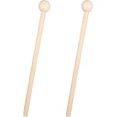 2Pcs Wood Xylophone Mallets, 7.5 Inch Percussion Sticks for Xylophone Glockenspiel Bell Chime Woodblock Drum