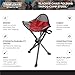 Travel Chair Slacker Tripod Chair for Camping, Lightweight Chair, Adjustable Carry Strap for Easy Transport | Oversized Duck Feet for Improved Stability | Perfect for Outdoor Adventures (Red)