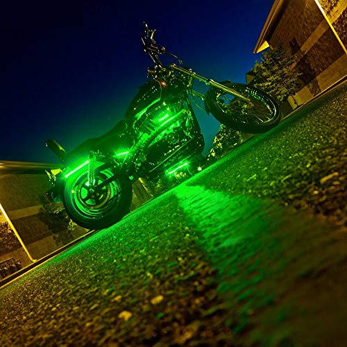 Kingshowstar 12 PC Advanced Universal Motorcycle Underglow Multicolor NEON ACCENT Light Kit - Thumbnail 6