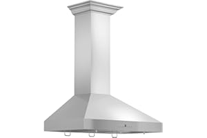 Z LINE KITCHEN AND BATH ZLINE 42 in. Convertible Vent Wall Mount Range Hood in Stainless Steel with Crown Molding (KL3CRN-42)