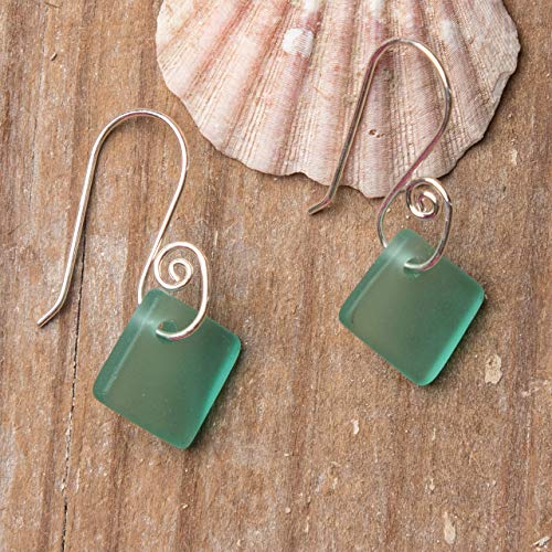Sea Glass French Curve Earrings (Teal) Pricepulse
