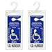 Handicap Parking Placard Holder, Ultra Transparent Disabled Parking Permit Placard Protective Holder Cover with Large Hanger by Tbuymax (Set of 2)