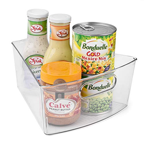 Sorbus Wedge Storage Bin Organizer Lazy Susan organizer with Front
