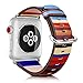 Runostrich Compatible Apple Watch Band Leather 44mm 42mm 40mm 38mm Replacement Strap Compatible Apple Watch Series 4,3,2,1, Sport Nike+ Hermes and Edition,S/M Size(Rainbow, 38/40mm)