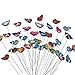 50PCS 7cm Butterfly Stakes Outdoor Yard Garden Ornaments & Patio Decor Butterfly Planter Flower Pot Spring