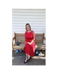 GMHO Vestido formal de encaje para mujer