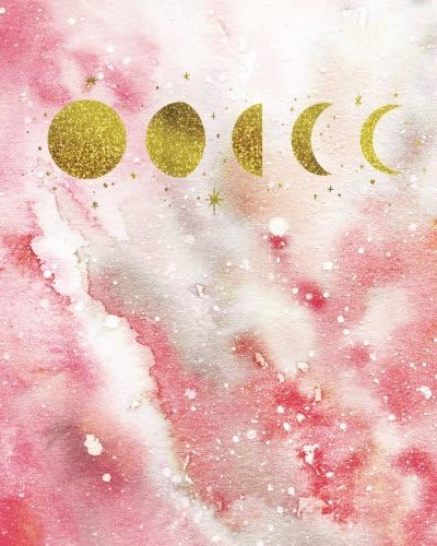 Pink Gold Moons Bullet Journal: Dot Grid Dotted 8 x 10 Notebook, Sketchbook Practice Book for Hand Lettering, Bullet Journaling, Diary, Calligraphy ... Stylish Journal makes a Perfect Gift
