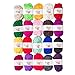 SUNTQ 100% Acrylic Yarn 20 Assorted Colors Skeins Bonbons Yarn for Crochet & Knitting Assorted Rainbow Variety Colored Assortment,0.35oz per Roll,7oz per Package