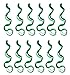 SWACC 12 Pcs Curly Wavy One Color Party Highlights Clip on in Hair Extensions Colored Hair Streak Synthetic Hairpieces (Green)thumb 4