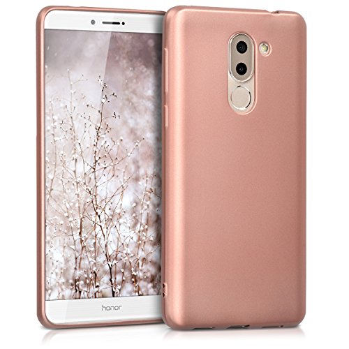 kwmobile Chic TPU Silicone Case for the Huawei Honor 6X / GR5 (2017) / Mate 9 Lite in metallic rose gold