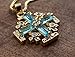 Nazareth Store 18k Yellow Gold Plated Crusaders Jerusalem Cross Pendant with Crystallized Blue Topaz and 20