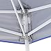 E-Z UP Vista Instant Shelter Canopy, 10' x 10', White Powder-Coated Steel Frame with Wide-Trax Roller Bag & 4 Piece Spike Set, Royal Blue