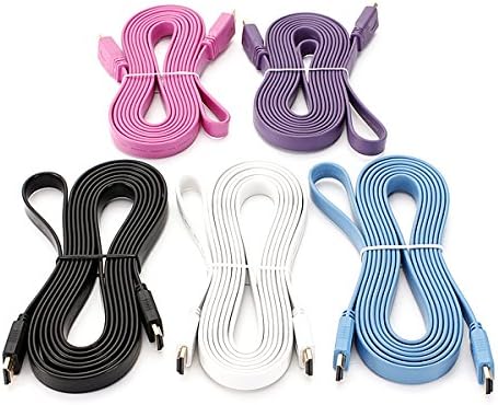 3M V1.4 Flat HDMI Cable For BLURAY 3D DVD PS3 HDTV XBOX 360 (Random: Color)