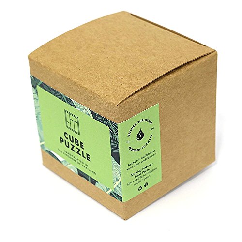 Cube Puzzle: Wooden Puzzle for Adults a Handmade 3D Brain Teaser Soma Cube from SiamMandalay