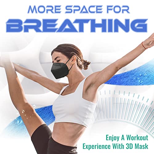 Medtecs KN95 Face Masks Disposable Individually Wrapped, 5 Ply