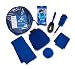 BlueCare Automotive Car Cleaning Tool Kit with Portable Bag | 7 Piece | Wash Mitt | Car Vent Brush | Wash Sponge | Tire Brush | Wax Applicator | Microfiber Cloth with Free Car Wipes