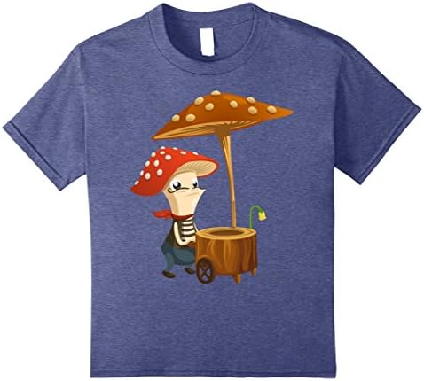 unisex-child Mushroom Seller Shirt Festival Party Summer Concert Tee 8 Heather Blue