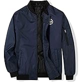 SUNDAY ROSE Boys Bomber Jacket Lightweight Varsity Jacket Coat Zip Up Casual Flight Windbreaker