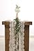 Ling's Moment White Floral Lace Table Runner 32 x 120 Inches for Rustic Country Wedding Party, Bridal Shower, Baby Shower, Candlelight Dinners