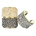 DEEKA Rhinestone Glitter Ponytail Holder Cuffs Elastic Hair Tie Band Pack of 3 for Women