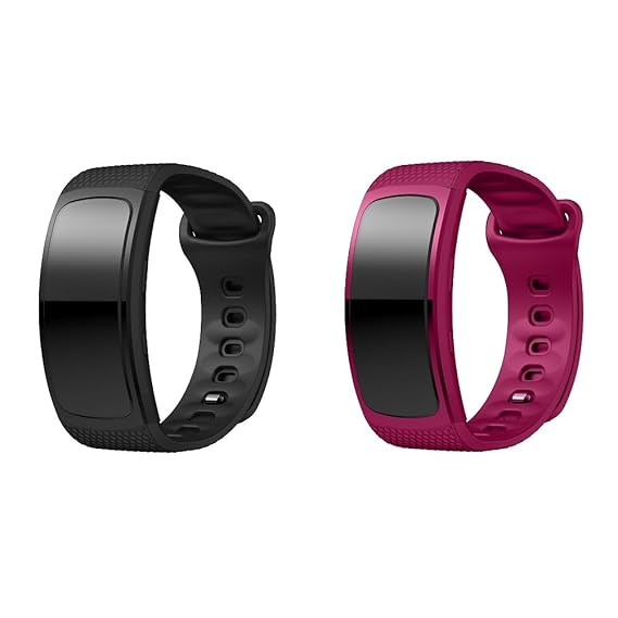 Cewaal Hanbaili [2 Pack] Replacement Bands for Gear Fit2 SM-R360, Skin Friendly Silicone 145-195mm Small Size Strap Wristband for Samsung Smartwatch ...