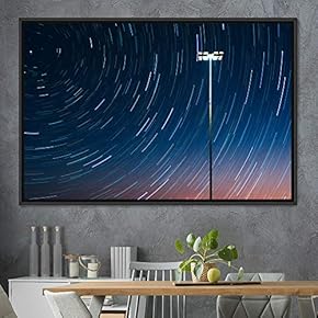 signwin Framed Canvas Wall Art Starry Sky Aerial...