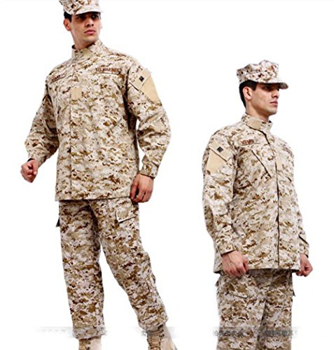 Noga Camouflage Suit Combat Bdu Uniform Military Uniform Bdu Hunting Suit Wargame Paintball Coat+pants (DESERT CAMO, XXL)