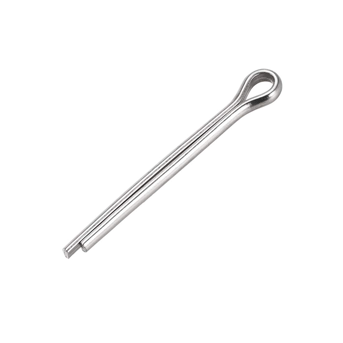 sourcing map Split Cotter Pin - 5mm x 50mm 304 Stainless Steel 2-Prongs Silver Tone Fastener Clip Key 15Pcs