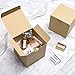 GSSUSA Small Gift Boxes 50-Pack 4x4x4 Brown Gift Boxes with Lids for Gifts, Crafting, Cupcake Boxes, Individual Cupcake Containers, Wedding Party Favor